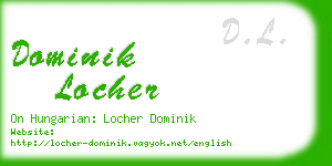 dominik locher business card